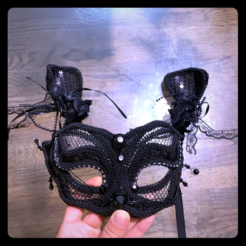 Masquerade CatFace mask with ears